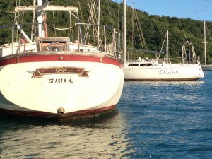 My friend Stephanie is from Sparta, so I thought about her all day when I saw this boat in St. John.