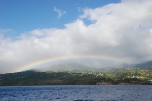 Rainbows en route to Basse Terre