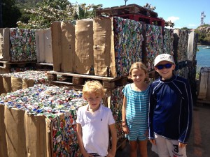 We found a recycling center!!!!  We were so excited to see cans and plastics crushed up and ready to send to Trinidad. There is very little recycling as yet in the Caribbean.