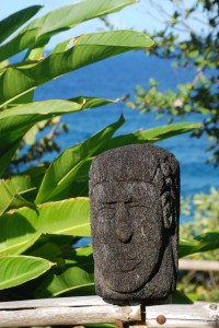 pressed fern statuary at the Carib village