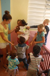 The kids eat up the babies at the daycare.