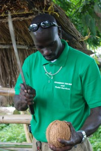 Eddison: sweet, full of knowledge about Dominica, and really good at using a machete!