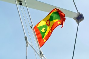 We raise our Grenada courtesy flag.