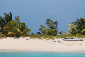 the kids kayak to Sandy Island to explore