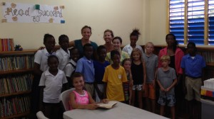 Our new friends and their new library.