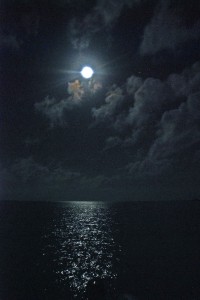 Moonlit nights make night sailing a special experience