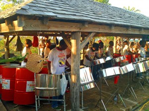 Steel Pan Band.  Heaven for a percussion lover like me!