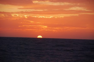 sunset on the Puerto Rico Trench