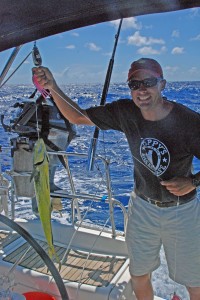 Chris and the kids are always up for a long sail.  More time to fish!