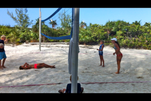 volleyball on the beach.  man down (kate)