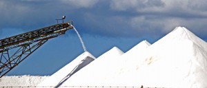 mounds and mounds of salt, ready for shipping.