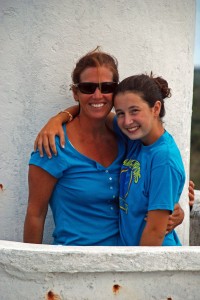 Wendy and Maggie at the top of the towers