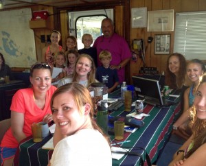 The crew and students aboard r/v Coral Reef