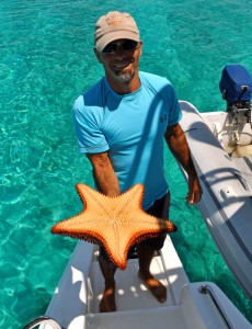 We find a giant starfish.  So pretty.  Don't worry, we sent him back to his home within minutes.